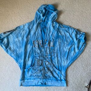 Oversized zip up light weight hoodie